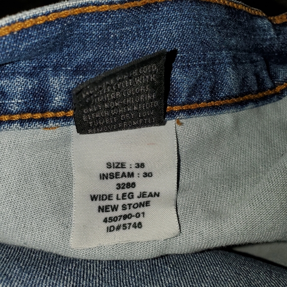 Express wide leg Blue Jeans 38X30 - Picture 2 of 5